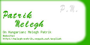 patrik melegh business card